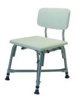 MediChoice Shower Chair, w/Backrest, Adjustable 16-20 Inch, Aluminum, Bariatric - 600 lbs Capacity, 2867BTH251 (1 Each)