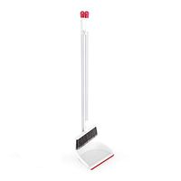SADDPA Broom and Dustpan Ecofriendly Long Handle Broom Dustpan Set for Home Kitchen Classroom Office Indoor Cleanning (Color : Red)