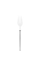 Sophistiplate Bella Cocktail Fork, Pack of 50, White with Silver Handle