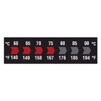 Digi-Sense AO-09035-52 Digi-Sense Reversible 7-Point Horizontal Temperature Label Black/Red (Pack of 10)