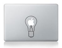 Lightbulb Vinyl Decal for New iPad 1 2 3 3rd Gen, Macbook Pro Retina 13", 15", 17" from MiniSuit. LCD Cleaner Included
