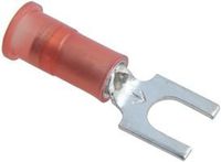 Fork Terminal, Block, 10 Stud, Red, Pk100