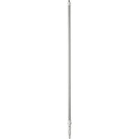 Vikan 2973Q5 62.9"-113.9" Quick Connect Waterfed Aluminum Extension Handle with Threaded Tip, 1.26" Diameter, White