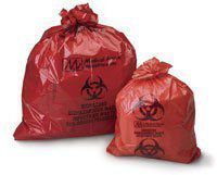 Infectious Waste/Biohazard Bag 23x23" 7-10 Gallons Infectious Waste Red, # 115H, 10 Bags