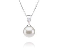 Nicole White 9-10mm AAAA Quality Freshwater 925 Sterling Silver Cultured Pearl Pendant For Women