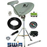 DirecTV SWM SL5S Portable Satellite RV Dish Kit Camping Tailgating with Tripod SWiM
