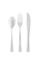 Exquisite 150 Pack White Plastic Utensils Heavy Duty Cutlery Set 50 Plastic Forks 50 Plastic Spoons 50 Plastic Knives Perfect Plastic Silverware Party Pack Set for all occasions