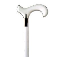Clear Lucite Cane With Derby Handle Clear, designed to fit the hand like a glove for its palm grip handle