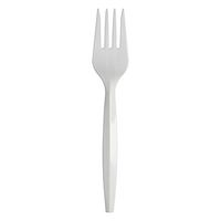 Dixie 6" Medium-Weight Polypropylene Plastic Fork by GP PRO (Georgia-Pacific), White, PFM21, (Case of 1,000)
