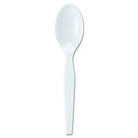 Dixie Individually Wrapped 5.88" Medium-Weight Polystyrene Teaspoon by GP PRO (Georgia-Pacific), White, TM23C7, (Case of 1,000)