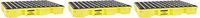 Eagle 1632 Yellow and Black Polyethylene Two Drum Modular Platform with Flat Top Grating, 5000 lbs Load Capacity, 18" Length, 43" Width, 44" Height (Pack of 3)