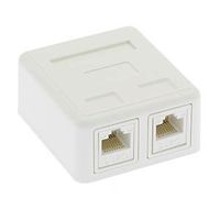 Cat.6 2Port Surface Mount Box White