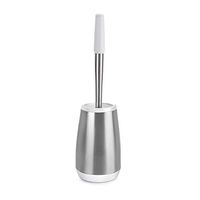 Polder Swivel Toilet Brush and Caddy with Patented Rubber Tip Brush Head & Extended Bristles for Deep Cleaning