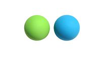 Premium Lacrosse Massage Balls Set by ZinFit - Lacross Ball for Myofascial Release, Trigger Point Therapy, Muscle Knots, and Yoga Therapy Hard & Firm Rubber - Bundle of 2 (Green Blue)