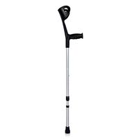 Walking Stick Silver Telescopic Elbow Cane Slip Aluminum Alloy Ergonomic Design Family Members Portable Abs Material Everyday Use