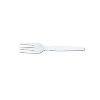 Dixie FM207 Plastic Forks, Medium Weight, 100/BX, White