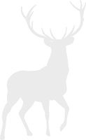 hBARSCI Buck Vinyl Decal - 5 Inches - for Cars, Trucks, Windows, Laptops, Tablets, Outdoor-Grade 2.5mil Thick Vinyl - White