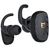 ELWN Sports Wireless Bluetooth Earbud Headphones with Noise Cancelling Stereo Sound and Mic - (Matteblack)