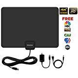 HD TV Antenna 65Miles Range Compatible 4K 1080P Free TV Channels Powerful Detachable Amplifier Signal Booster,Longer Coax Cable
