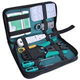 Professional Network Computer Maintenance Repair Tools Kit Portable Phone Cable Crimper 8P8C 4P4C 6P6C Connectors RJ45 RJ11 Cat5 Cat6 Cable Tester Lan Network Tool Kit