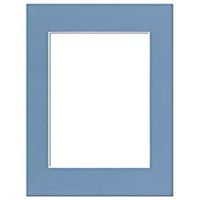 PA Framing, Photo Mat Board, 14 x 18 inches Frame for 10 x 13 inches Photo Art Size - White Core/Bay Blue