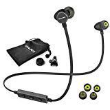 Bluetooth Headphones, AWEI V4.2 Magnetic Headphones, Best IPX4 Waterproof Sweatproof Wireless Sports Earphones, w/Mic HD Stereo Sweatproof in-Ear Earbuds, Workout Battery Noise Cancelling Headsets