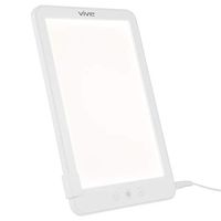 Vive Sun Lamp - Therapy Light 10,000 Lux Box - White Yellow LED Artificial Sunshine for Happiness, Vitamin D and Sadness - UV Free, Adjustable Brightness and Touch Control - for Desk and Bedroom