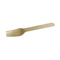 HUPLUE 100Pcs Wooden Forks Disposable Wooden Cutlery Set Eco Friendly, Biodegradable Forks