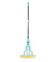 Uniware Magic Sponge Mop w/Extendable Pole & Telescopic Handle for Easy Wringing
