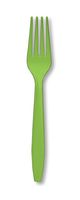 Creative Converting 24 Count Touch of Color Heavy Duty Plastic Forks, Fresh Lime