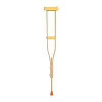 LBSX Underarm Crutch Aluminum Adult Wooden Underarm Crutches Disabled Walking Stick Height Adjustable Walker Stability