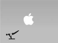 Stick Figure Mens Gymnastics Vinyl Macbook / Laptop Decal Sticker Graphic