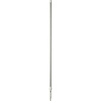 Vikan 29755 31.8"-112.50" Telescopic Aluminum Extension Handle with Threaded Tip, 1.26" Diameter, White