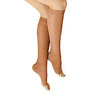 Select Support Sheer Open Toe Moderate Support Knee Highs