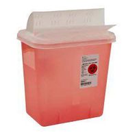Sharps Container, SharpSafety 1-Piece 10 H X 10-1/2 W X 7-1/4 D Inch 2 Gallon Translucent Horizontal Entry Lid, 89671 - Case of 20