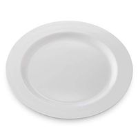 50 Disposable White Plastic Dessert Plates | 7" Inch Premium Heavy Duty Disposable Dinnerware with Real China Design | Safe & Reusable and Great for Parties or Weddings. (50-Pack) by Bloomingoods