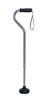 Juvo Stand & Go Premium Offset Walking Cane with Wide Flexible Tip, Adjustable-Height from 30-41 Inches, Cane Stands on It's Own, Checkered Pattern (SGC201)