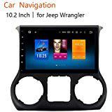 Dasaita Andriod 8.0 10.2 inch Large Screen Unviersal Single Din Car GPS Stereo 4G+32G OCTA-Core Chip For Jeep Wrangler 2015 2016 2017 With Blutooth Wifi Car Audio 8G Meomery Card With for Gift