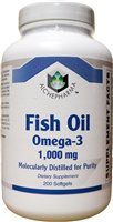 AlchePharma Fish Oil Omega 3 1000 Mg, Softgels.