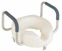 Industrial Grade 4WML2 Toilet Seat w/Armrests, 250 Lb Capacity