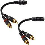 Seismic Audio SA-i2RM1E-2Pack 6-Inches Stage and Studio Patch Cable