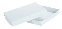 Premier Retail White Gloss 10" x 8" x 1-1/4" Gift Box - 2 Piece, 10 Count
