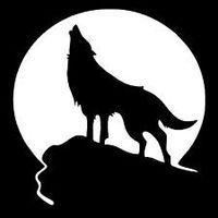 Chase Grace Studio Wolf Howling Full Moon Coyote Hunting Predator Vinyl Decal Sticker|WHITE|Cars Trucks SUV Laptops Wall Art|5.5" X 5"|CGS154