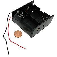 2D Battery Holder - w/Wires