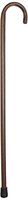 PCP Wood Cane with Round Handle, Crook Style & Walking Aid, Walnut, Large