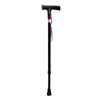 Crutches Old Four Feet Squat Multi-Function Cane Telescopic Folding Light Cane Light Non-Slip Cane (Color : A, Size : 74cm)