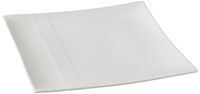 Yanco SH-112 12" Square Plate, Porcelain, Bone White (Pack of 12)