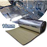 LINGDA 10.76 SqFT 10mm Heat Shield Thermal Sound Insulation Proofing Deadener Mat Car Noise Control Acoustic Dampening Moistureproof Waterproof (40inch X 40inch)