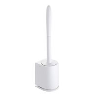YUKI STORE Toilet Bowl Brush and Holder, Toilet Bowl Brush with Holder for Bathroom Deep Cleaning Wall Mountable, White