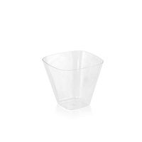 BalsaCircle 72 pcs 4 oz Clear Plastic Drink or Dessert Cups Glasses - Disposable Wedding Party Catering Tableware